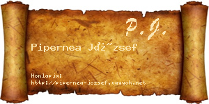 Pipernea József névjegykártya
